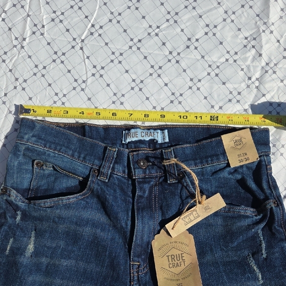 True Craft Men's Dark Blue Denim Jeans - Picture 9 of 10